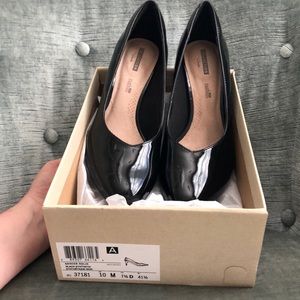 Clarks patent black heels